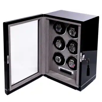 Rapport-Piano-Black-Wooden-Formula-Six-Watch-Winder-W556